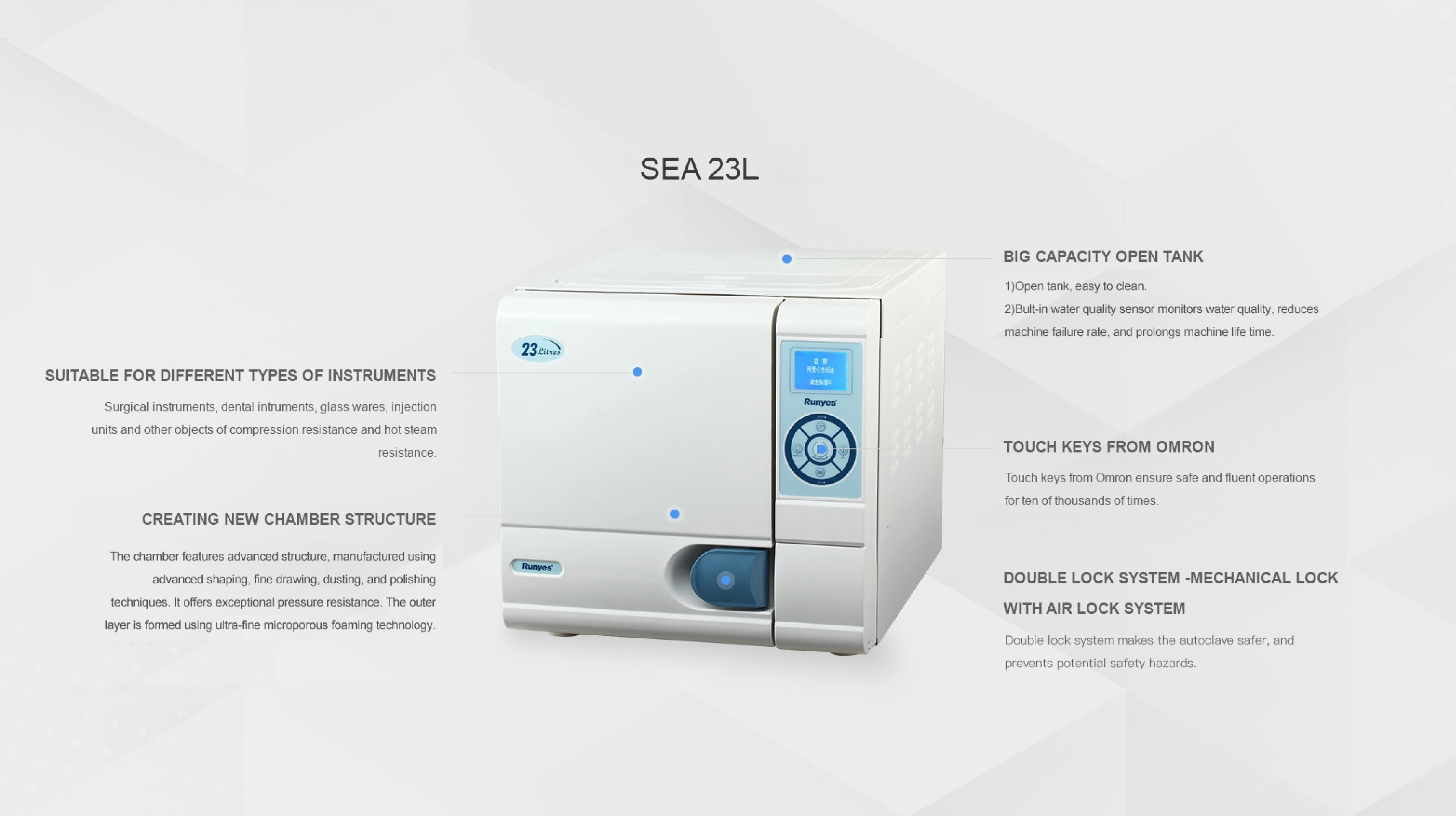 Runyes Autoclave SEA-23-B-LED (Printer)